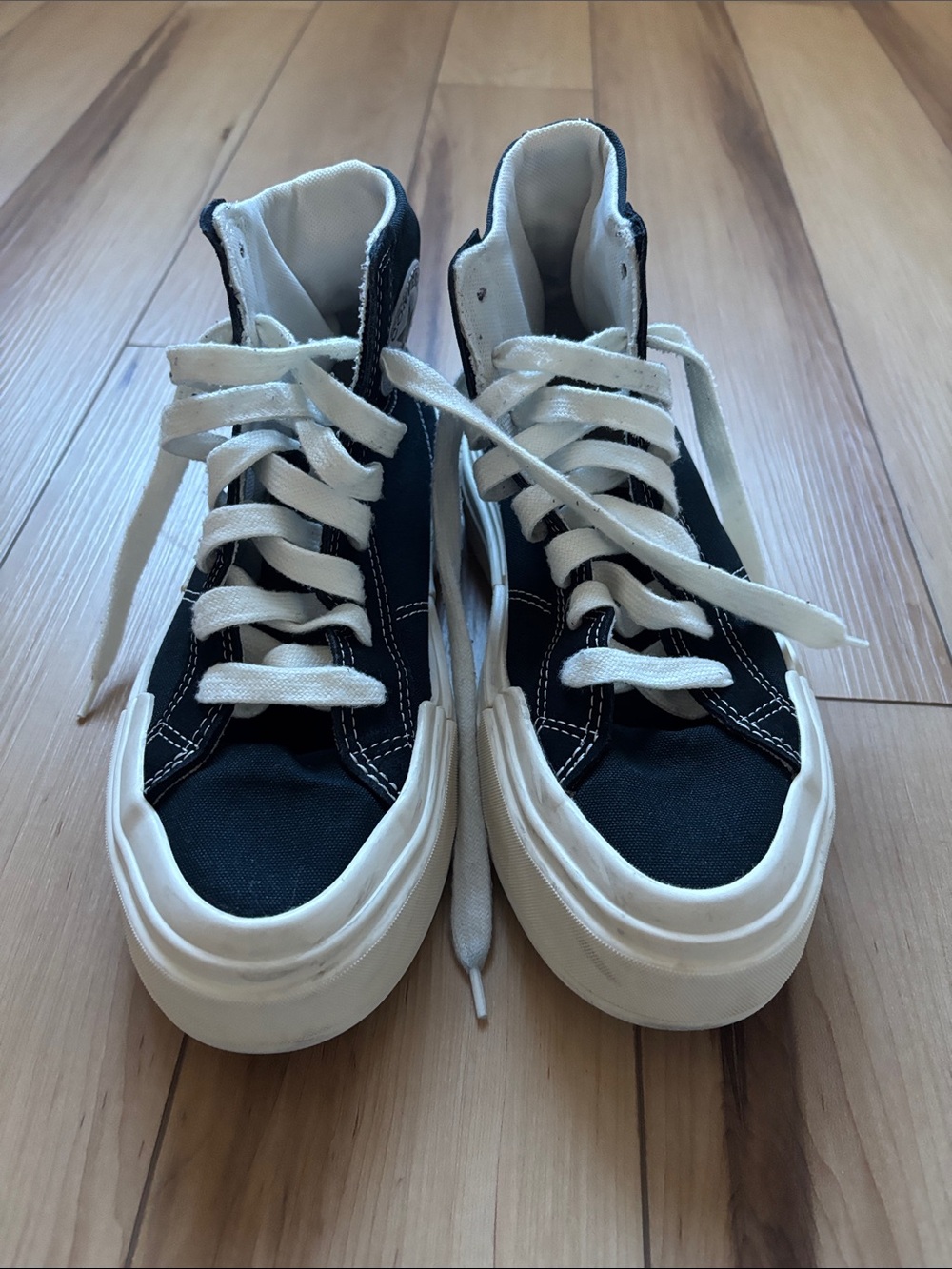 Converse Black and White High-Top Canvas Sneakers